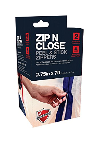 Zip N Close Self-Adhesive Heavy Duty Zipper, 2.75